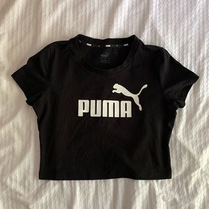 Puma black active crop top t-shirt